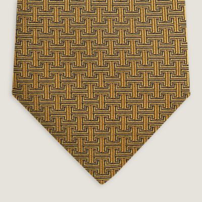 新品　エルメス　ネクタイ　6 アンカー　ベルト　財布　スーツ　靴 シルクツイルタイ 《フォーブルのカンカイユリ》 - ブルー